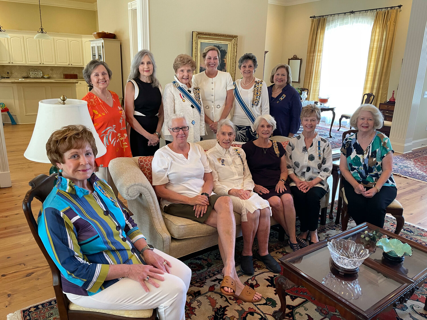 Pictured, back row from left, are Regina Boyles, granddaughter Barbara Carraway, Dot Ward, granddaughter Mary Mills, Cindy Phillips and Jan McSpadden (Front) Bonnie Brannan, Julia Hodges, Kay McKinnon, Ginger Cocke, Ann Webb and Lisa Magee.